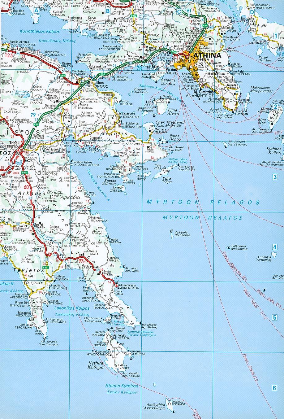 Greece Map Islands