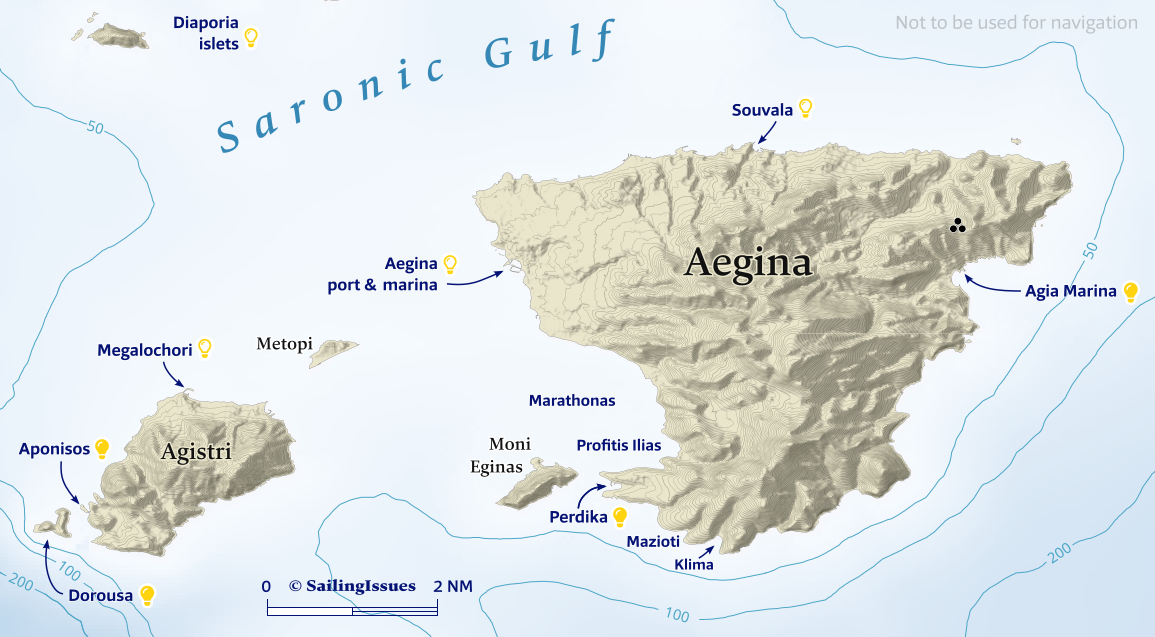 Aegina Agistri nautical chart