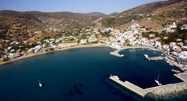 Sailing the Cyclades: Andros: Batsi port sailing vacations