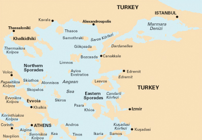 Passage chart Greece, Imray chart G2