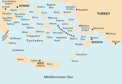 Passage chart Greece, Imray chart G3
