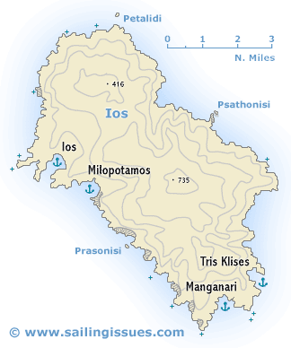 Sailing map of Ios
