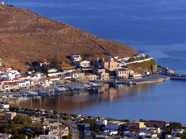 Korissia port on the west coast of Kea