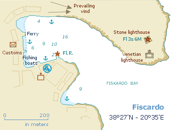 Nautical map Fiskardo port, Kefalonia