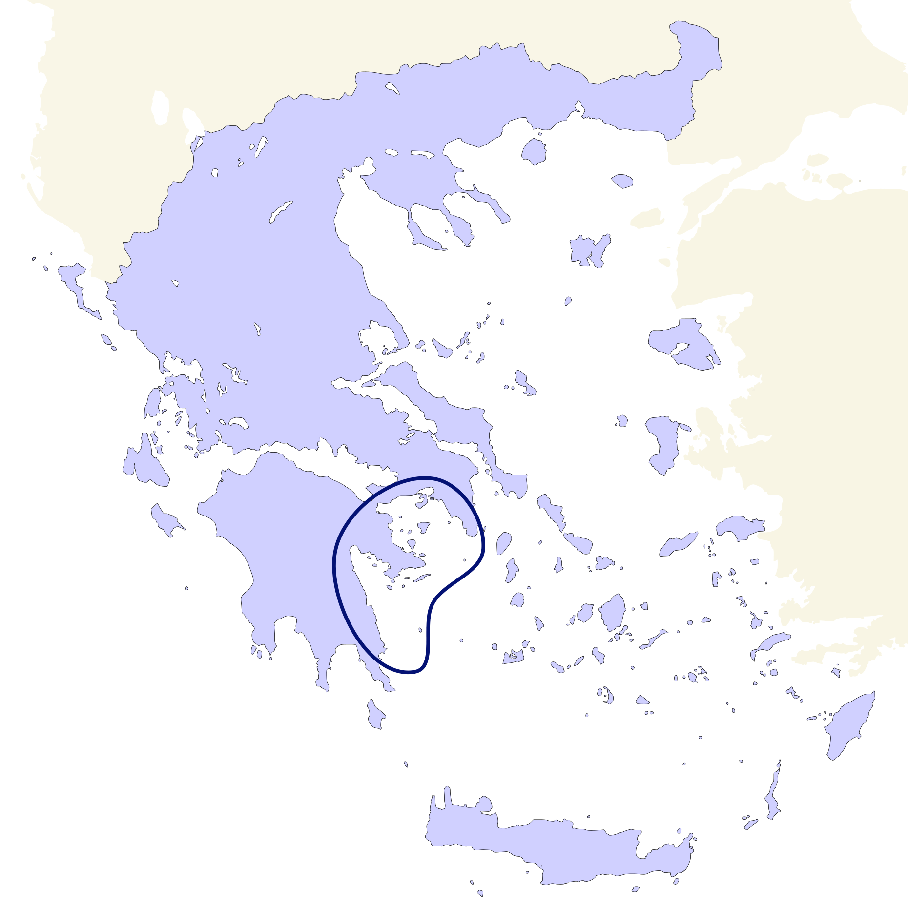 Saronic Argolic sailing area in Greece