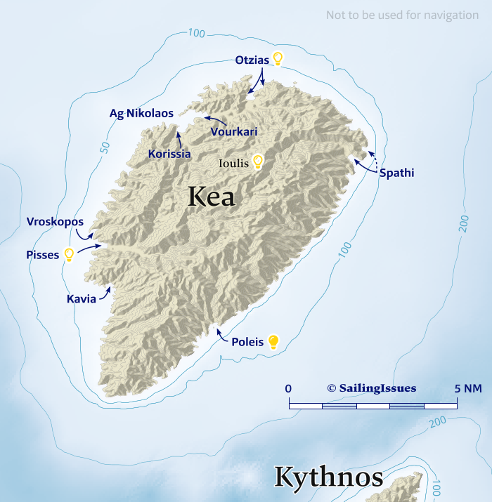 Kea ports and island nautical charts