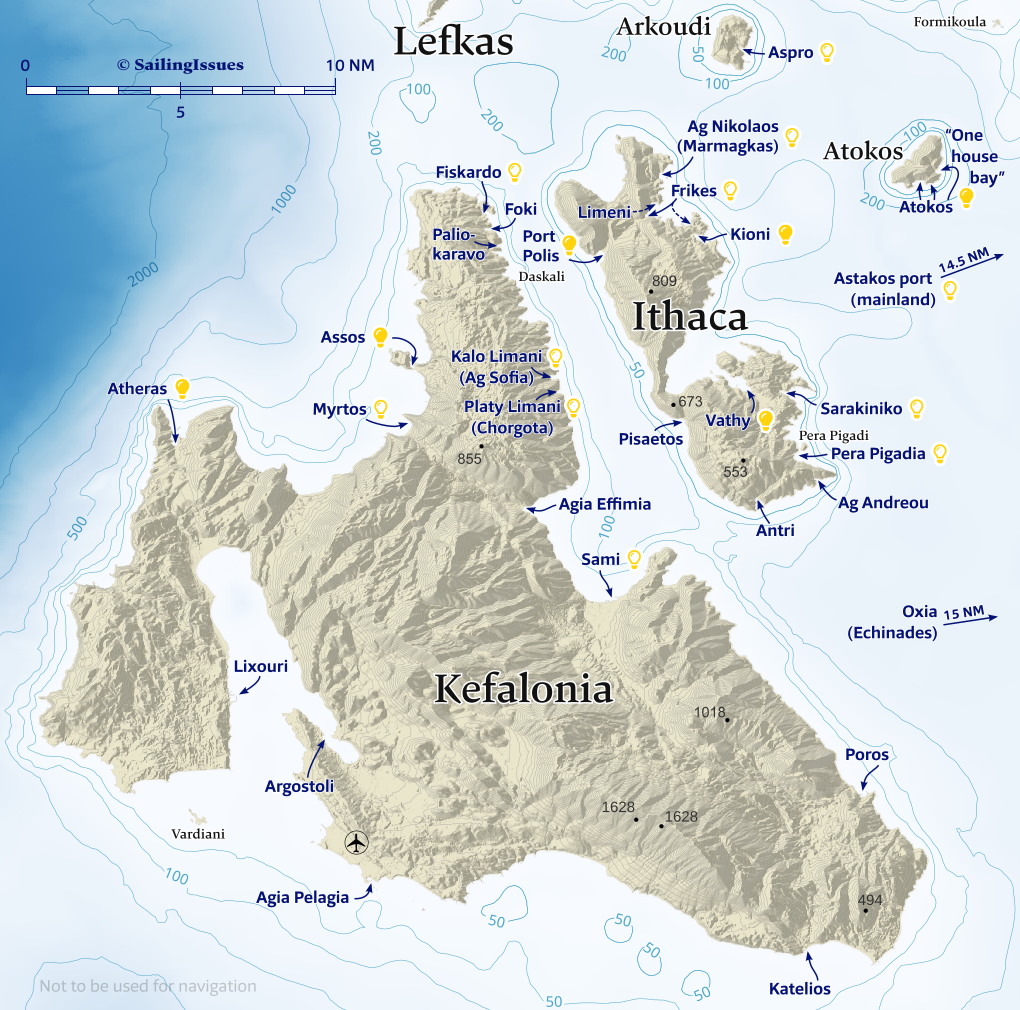 Kefalonia and Ithaca nautical charts