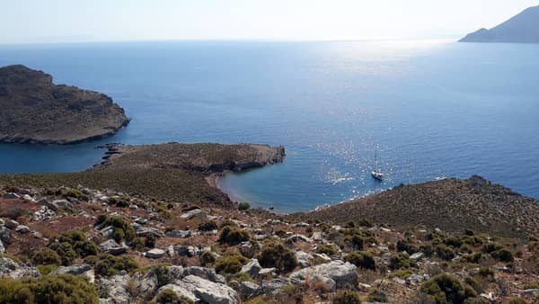 Tilos anchorages Kokkini Dodecanese