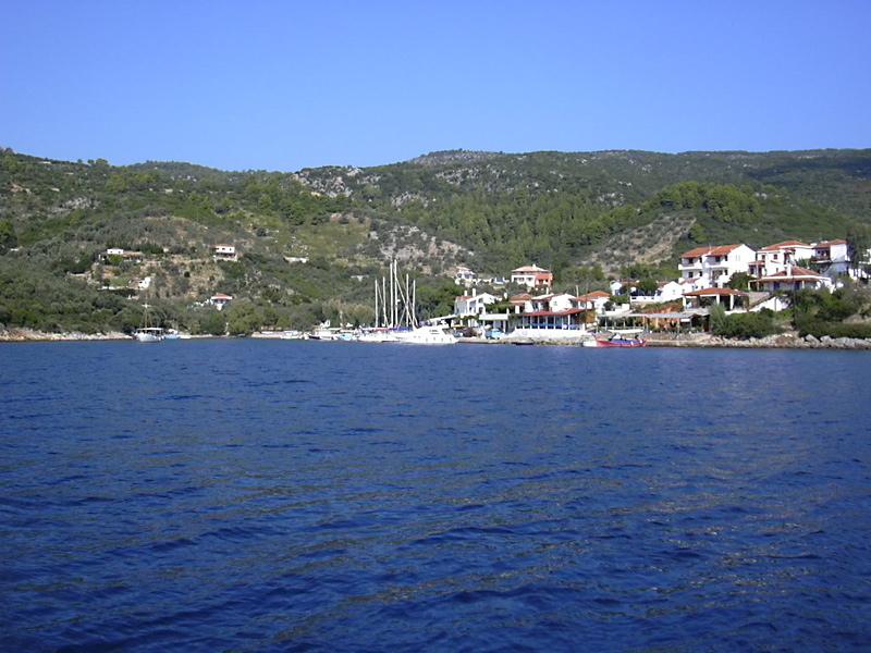 Steni Vala port on Alonissos - yacht charter holidays in Greece