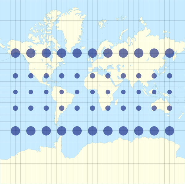 Deformation of the Mercator projection