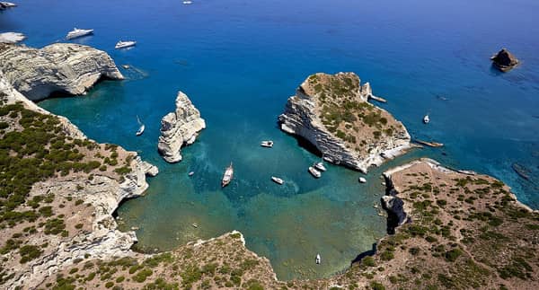 Catamarans and yacht charters Milos in the Cyclades