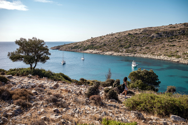 Yachts cruising Agathonisi