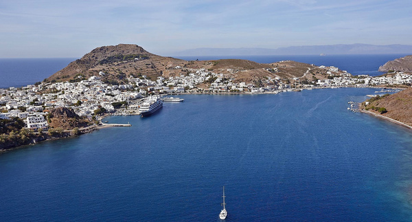 Patmos port, sailing and cruising the Aegean of Greece