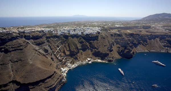 Santorini Skala port yacht charters