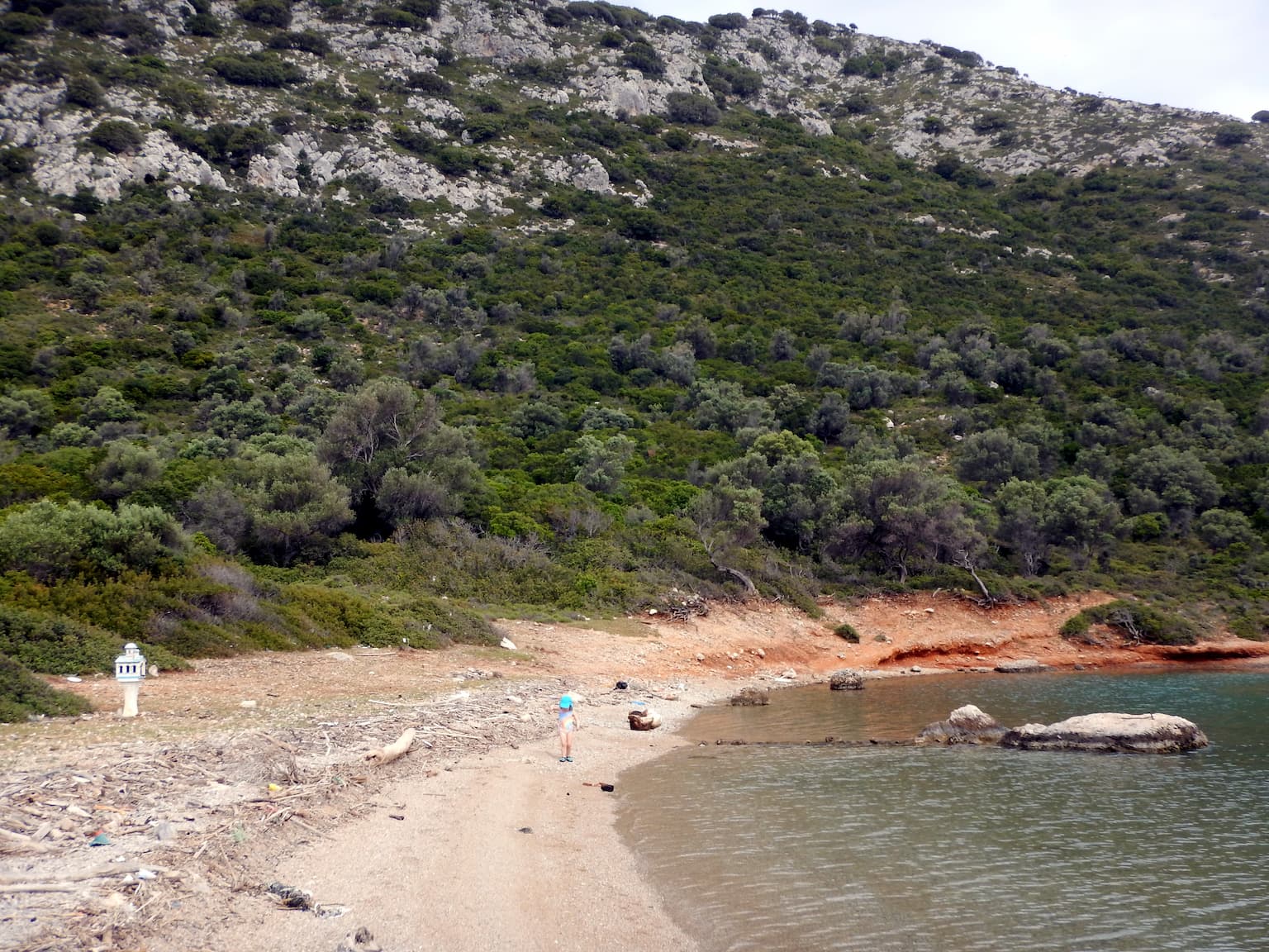 The small beach in Dravi, Planitis, Kyra Panagia