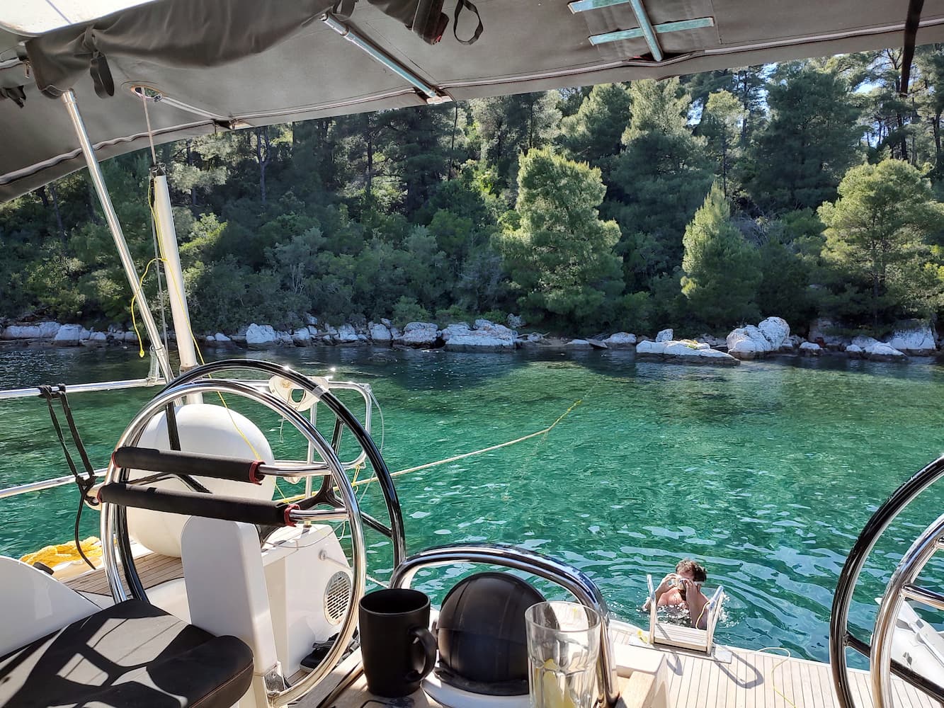 Panormos bay on Skopelos island
