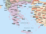 Political map of Greece