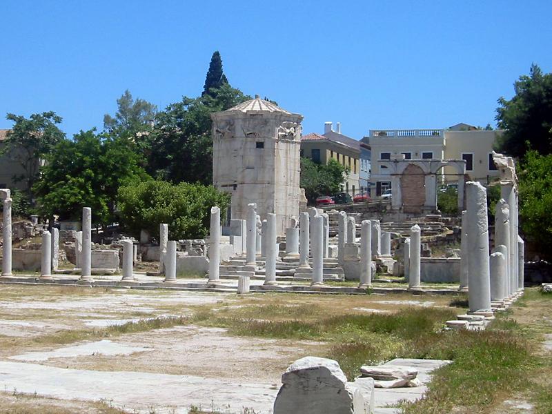 The Tower of the winds in the Roman agora